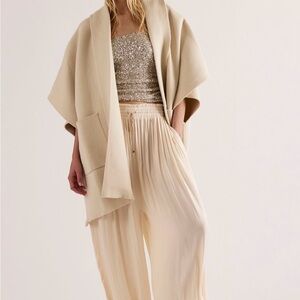 Free People All I Need Cozy Hooded Duster Crème